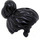 LEGO Noir Cheveux avec Haut Knot Bun et Bangs (3598)