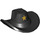 LEGO Noir Chapeau avec Large Brim - Outback Style avec Sheriff Étoile (15424 / 15841)