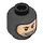 LEGO Black Head with Balaclava, Evil Grin and Stubble (Recessed Solid Stud) (13365 / 73433)