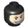 LEGO Black Head with Balaclava, Evil Grin and Stubble (Recessed Solid Stud) (13365 / 73433)