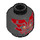 LEGO Schwarz Kopf mit Darth Maul Dekoration (Crimson Dawn) (Einbau-Vollbolzen) (3626 / 67344)