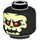 LEGO Black Head with Skull Face (Recessed Solid Stud) (3626 / 101613)