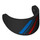 LEGO Black Helmet Visor with Blue and Red Stripes (2447 / 102390)