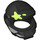 LEGO Black Helmet with Lime Paint Spot (13554)