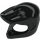 LEGO Black Helmet with Open Visor and Brim (35458)