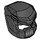 LEGO Black Helmet with Open Visor with Silver Mouth Grille (14575)