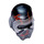 LEGO Noir Casque avec Rouge Scratches (63816)