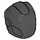 LEGO Black Helmet with Smooth Front with Rinzler Orange Slits (28631 / 39148)
