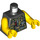 LEGO Schwarz Hero, Driver / Mechanic mit Utility Vest Torso (973 / 76382)