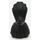 LEGO Black High Ponytail with Dark Red Wrap (65425)