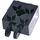 LEGO Noir Charnière Brique 2 x 2 Verrouillage avec Axlehole et Dual Finger (40902 / 53029)