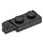 LEGO Noir Charnière assiette 1 x 2 Verrouillage avec Single Finger sur Fin Verticale avec rainure inférieure (44301)