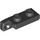 LEGO Black Hinge Plate 1 x 2 Locking with Single Finger on End Vertical without Bottom Groove (44301 / 49715)