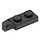 LEGO Black Hinge Plate 1 x 2 Locking with Single Finger on End Vertical without Bottom Groove (44301 / 49715)