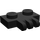 LEGO Black Hinge Plate 1 x 2 with 3 Stubs (2452)