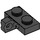 LEGO Noir Charnière assiette 1 x 2 avec Verticale Verrouillage Stub avec rainure inférieure (44567 / 49716)
