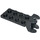 LEGO Black Hinge Plate 2 x 4 with Articulated Joint - Female (3640)