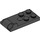 LEGO Noir Charnière assiette Bas 2 x 4 avec 4 Goujons et 2 trous de broches (43056)