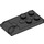 LEGO Black Hinge Plate Bottom 2 x 4 with 4 Studs and 3 Pin Holes (98285)