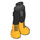 LEGO Black Hip with Pants with Bright Light Orange Boots and Black Laces (16925)