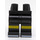 LEGO Noir Hanches et jambes avec Jaune Bande et logo sur Both Jambes (73200 / 101012)