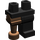 LEGO Schwarz Hüften mit Schwarz Links Bein und Reddish Brown Peg Bein (84637 / 93798)
