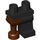 LEGO Schwarz Hüften mit Schwarz Links Bein und Reddish Brown Peg Bein (84637 / 93798)