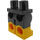 LEGO Schwarz Hüften mit Gelb Beine und Blau Lines (3815 / 73489)