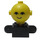 LEGO Black Homemaker Figure with Yellow Head