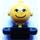 LEGO Black Homemaker Figure with Yellow Head and Freckles