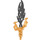 LEGO Black Hordika Blazer Claw with Bright Light Orange Flexible Flame (50934)