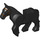 LEGO Noir Cheval avec Moveable Jambes et Marron Bride (10509)