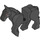 LEGO Schwarz Pferd mit Moveable Beine und Grau Bridle (10509)