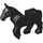 LEGO Black Horse with Moveable Legs and Gray Bridle (10509)