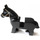 LEGO Black Horse with Orange-Brown Bridle and White Circled Eyes (73392 / 75998)