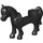 LEGO Negro Caballo con Blanco Frontal y Negro Mane y Azul Ojos (67606)