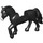 LEGO Nero Cavallo con Bianco Naso Patch (92173)