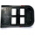 LEGO Black Hovercraft Bottom 18 x 24 x 3 with White Stripes, Fire Logo Badge and &#039;7944&#039; Sticker (57915)