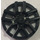 LEGO Black Hub Cap with 10 Spokes (Spokes in Pairs)