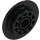 LEGO Black Hub Cap with Large Flange (49098)