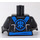 LEGO Czarny Jay - Okrągły emblem Tułów Minifigurka Tułów (973 / 76382)