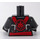 LEGO Schwarz Kai - Rund Torso Emblem Minifigur Torso (973 / 76382)