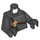 LEGO Zwart Kendo Cole Torso met Schedel en Bruin Leather Straps (76382 / 88585)