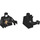LEGO Noir Kendo Cole Torse avec Skull et Brown Leather Straps (76382 / 88585)