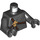 LEGO Zwart Kendo Cole Torso met Schedel en Bruin Leather Straps (76382 / 88585)