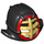 LEGO Black Kendo Helmet with Gold Grille and Red Trim (34788 / 98130)