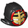 LEGO Schwarz Kendo Helm mit Gitter Maske mit rot und Pearl Gold (34788 / 98130)