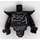 LEGO Schwarz Lord Garmadon mit 4 Arme und Gebogen Crest mit Dark Lila Splatters Minifigur Torso (973 / 34479)