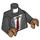 LEGO Black Lt. James Gordon Minifig Torso (973 / 76382)