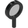 LEGO Black Magnifying Glass with Transparent Lens with Crosshair with Thick Frame and Solid Handle (10830 / 30931)